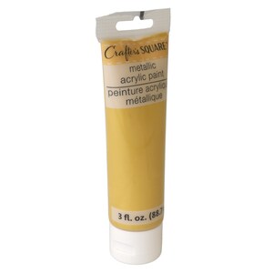 Crafter's Square Metallic Gold Acrylic Paint, 3-oz. Tubes
